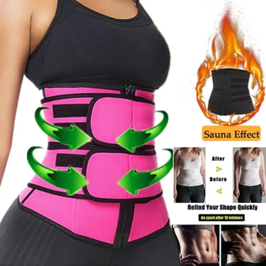 Sauna Waist Trimmer Belt for Women Sweat Weight Loss Waist Trainer Workout Slimming Shaper Waist Corset Faja Reductora